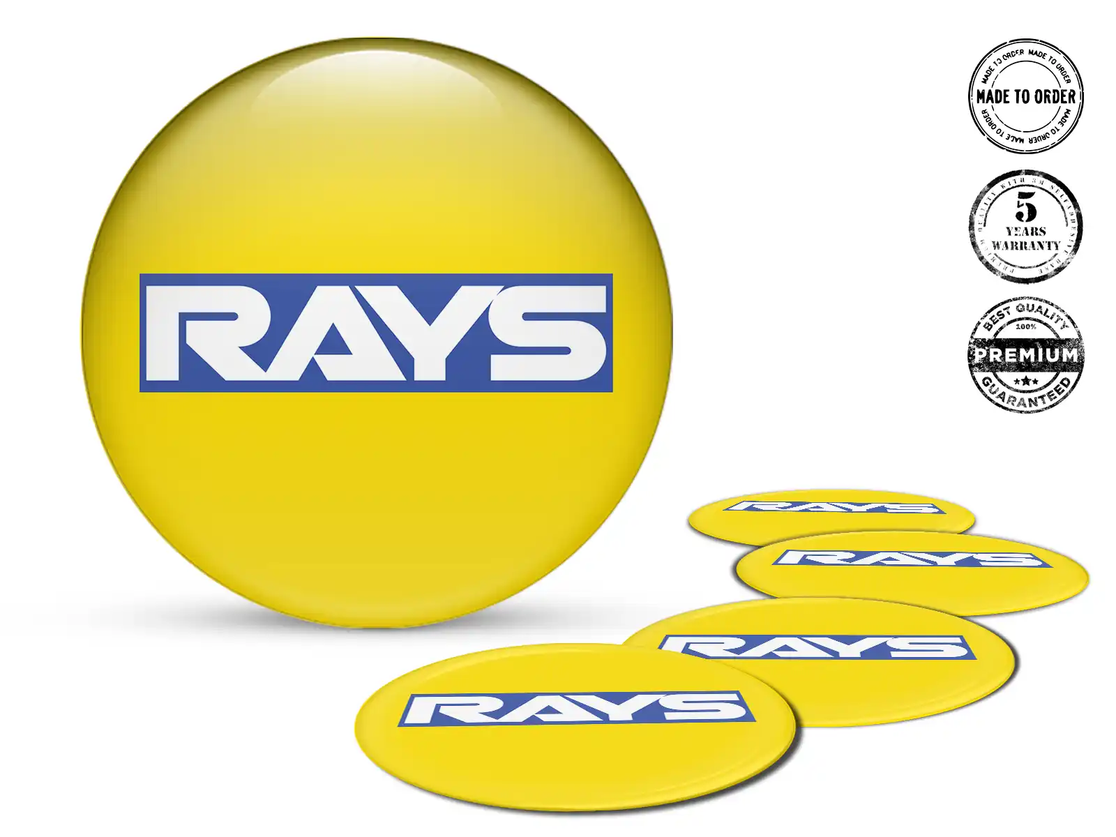 Rays Gewölbte Label Marke Stil für Felgenaufkleber